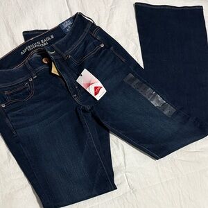 American Eagle Outfitters Women's Deep Indigo Kickboot Jeans